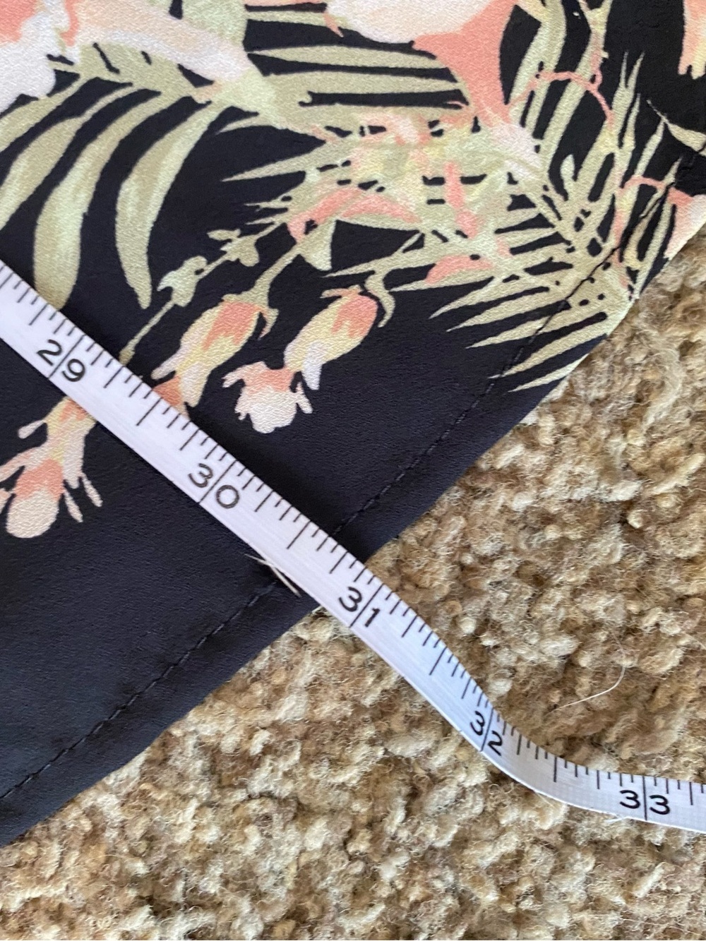 Pink Rose Kimono Black Pink Open Front Medium Boho Resort Hawaiian Tropical - Picture 12 of 12